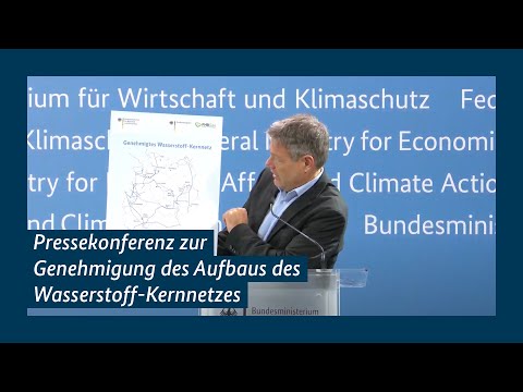 Pressekonferenz zur Genehmigung des Wasserstoff-Kernnetzes