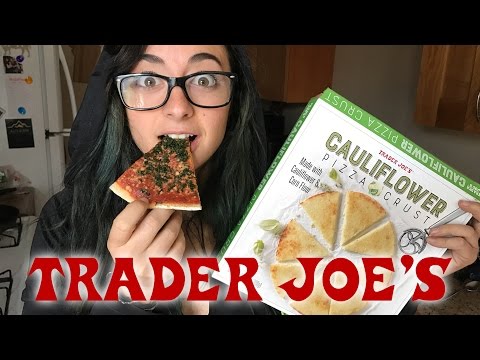 TRYING TRADER JOE'S NEW CAULIFLOWER PIZZA CRUST!