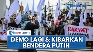 Warga Aceh Demo Kibarkan Bendera Putih di Depan…