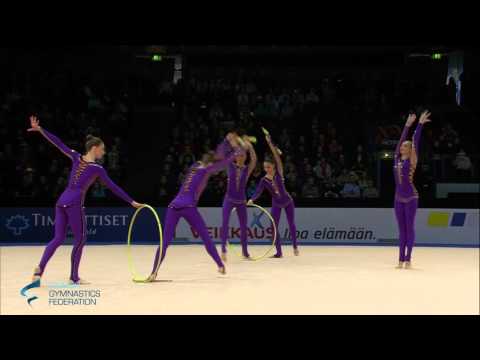 Ukraine Hoops and Clubs - Rhythmic Gymnastics World Cup 2016 Espoo