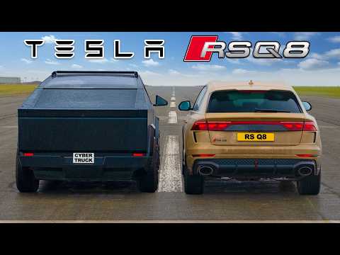 Tesla Cyberbeast vs Audi RSQ8 Perf: ARRANCONES