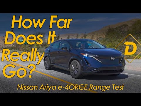 Nissan Ariya e-4ORCE Mountain Pass and Highway Speed Range Test #automobile #ev