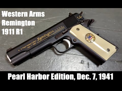 Western Arms SCW3 GBB Sondermodell Remington 1911 R1 Pearl Harbor Edition / Gedenkpistole, Limitiert
