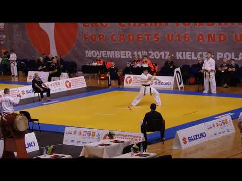 European Championship U16, U22, Kielce Poland 2017 Mateusz Golomb Kanku Dai Kata