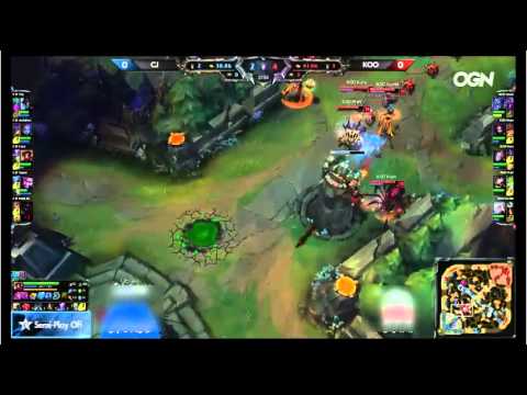 CJ Entus vs Koo Tigers LCK Summer 2015 - Playoff Semi Finals | Game 1