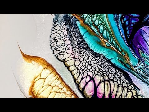 'Nymph' ~ Beautiful Acrylic Pour ~ Botanical Swipes (100)