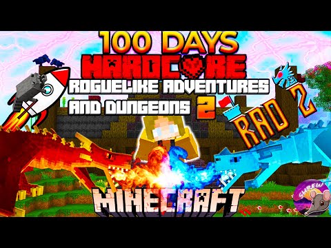 I Survived 100 Days in ROUGELIKE ADVENTURES & DUNGEONS in HARDCORE Minecraft... Here's How I Did it!