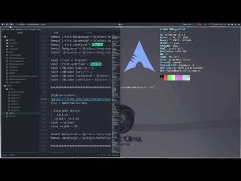 ArchMerge : 195 polybar modules A-Z : xwindow