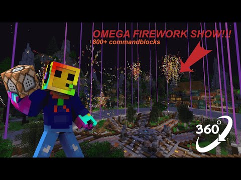 Firework Show in 360° - Minecraft [VR] 4K Event video