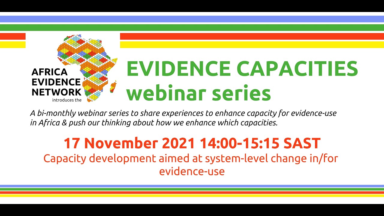 #EvidenceCapacities webinar #3: Capacity development aimed at system-level change in/for evidence-use