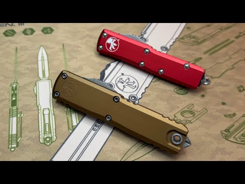 New Microtech UTX-85 D/E Gen IV - Tan Aluminum and Apocalyptic Blade - Versus The UTX-85 Gen II