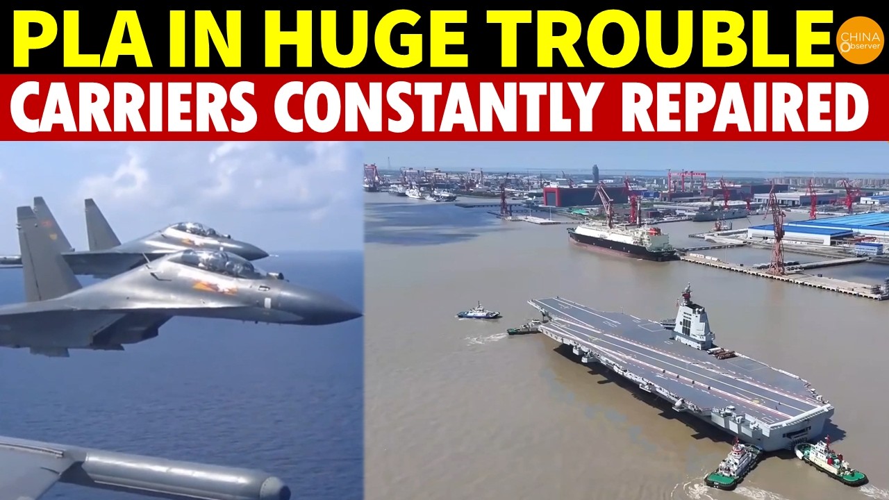 PLA In Huge Trouble! Air Sorties Drop Sharply, Aircraft Carriers Repaired Again and Again