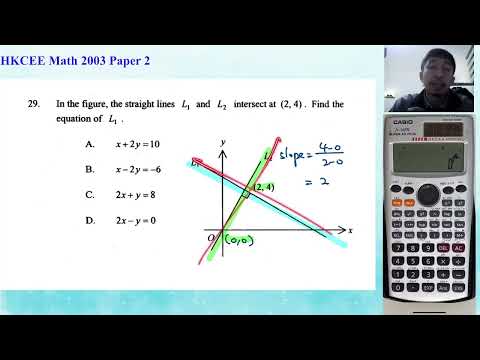 HKCEE 2003 Paper 2 Q29 CG1 Equations of straight line