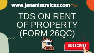 26 QC Payment | Tds on Rent payment