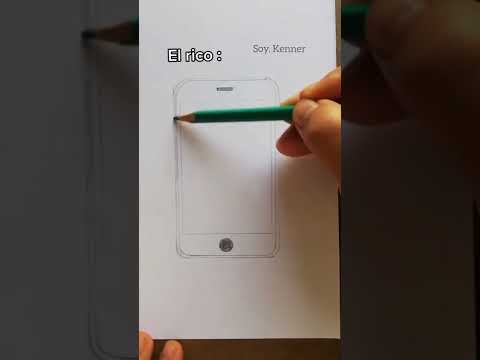 Como dibujar un celular (el rico vs yo) #shorts