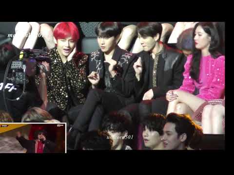 BTS reaction to Tiger JK & Yoonmirae @mama2018