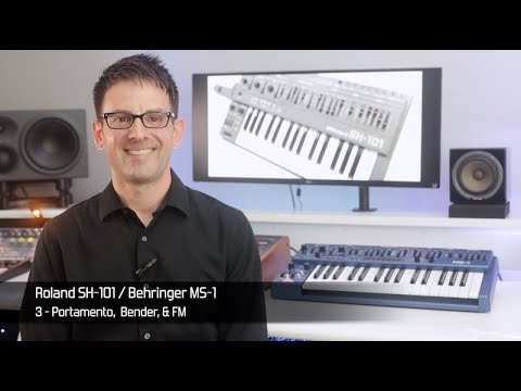 Roland SH-101 & Behringer MS-1 /  Part 3 /  Portamento, Bender, & FM