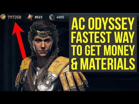 Part of a video titled Assassin's Creed Odyssey How To Get Money & Materials BEST WAY ...