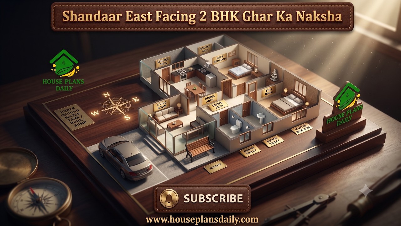 Shandaar East Facing 2 BHK Ghar Ka Naksha
