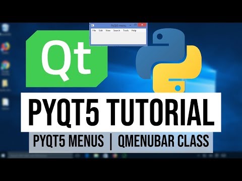 PyQt5 Tutorial 5 PyQt5 Menus Example | QMenuBar Class