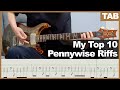 My Top 10 Pennywise Guitar Riffs | Guitar Tab Tutorial