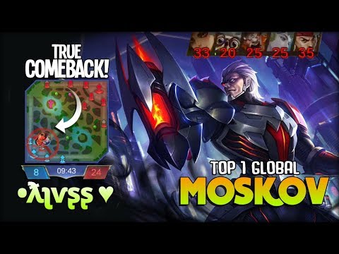 Perfect Comeback! Moskov Brutal Critical Damage! •ƛʅѵʂʂ ♥ Top 1 Global Moskov ~ Mobile Legends