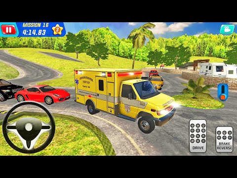 EMS Beach Emergency Ambulance Driving - Coast Guard Beach Rescue Team - Android Gameplay