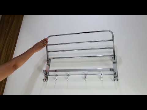 Ss folding towel rack