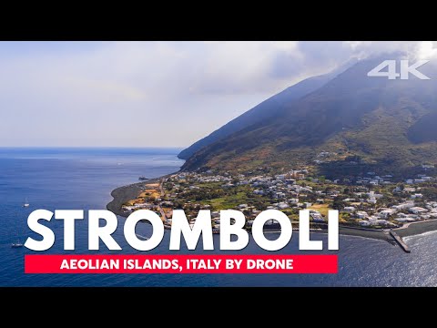 STROMBOLI Island, Volcano, Italia | Strombolicchio 4k movie