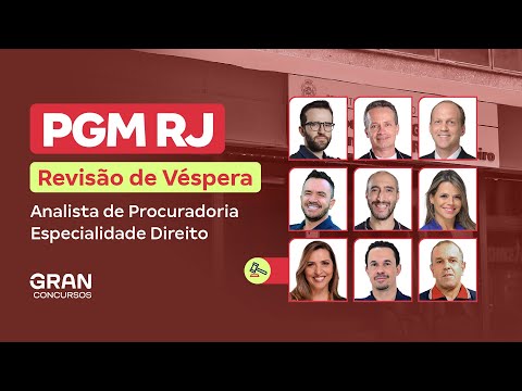Concurso PGM RJ | Revisão de Véspera:  Analista de Procuradoria Especialidade Direito