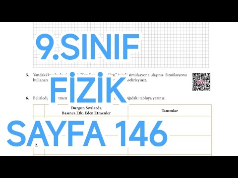 9.SINIF FİZİK DERS KİTABI SAYFA 146 CEVAPLARI