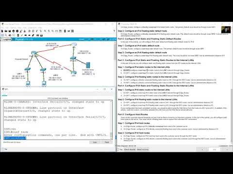 15.6.1 Packet Tracer - Configure IPv4 and IPv6 Static and Default Routes