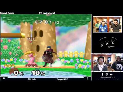 AZ PR RR Invitational Pools - Silly Kyle (Peach) vs TS|Axe (Pikachu/Toon Link/Marth)