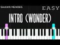 Shawn Mendes - Intro (Wonder) | EASY Piano Tutorial