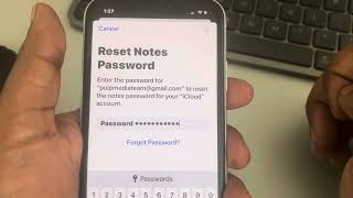 Forgot locked notes password , how to reset