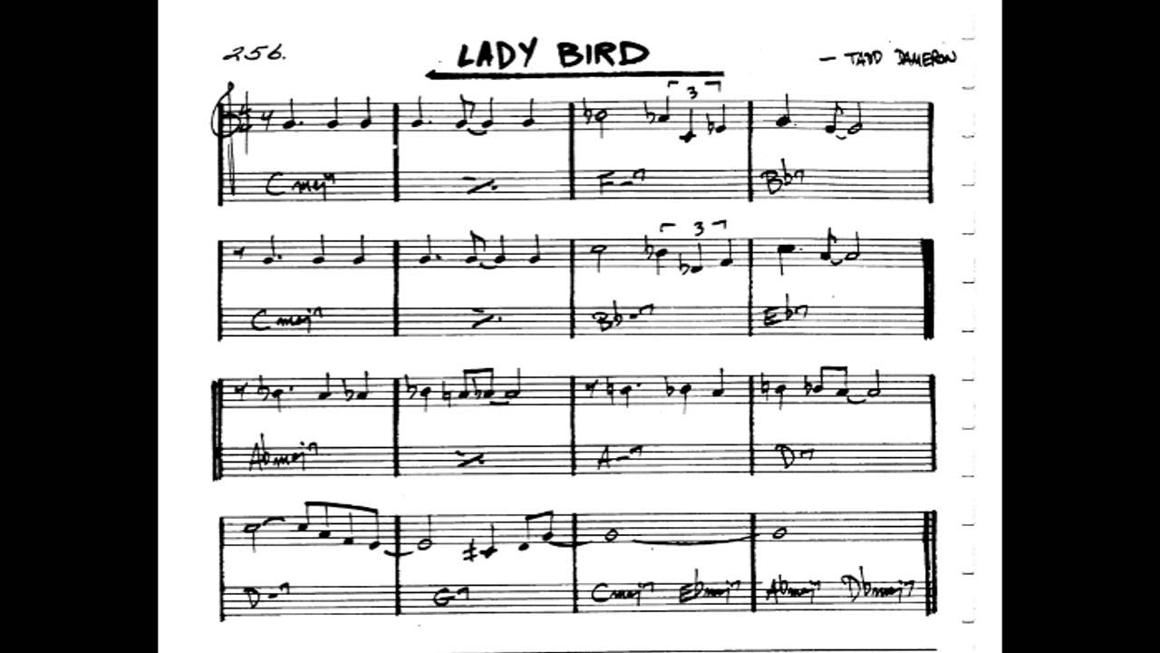 Lady Bird - Play along - Backing track (C key score violin/guitar/piano)