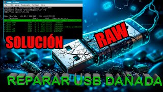 Reparar USB Dañada(RAW) Sin Formatear y Sin perder los Archivos | SOLUCIÓN