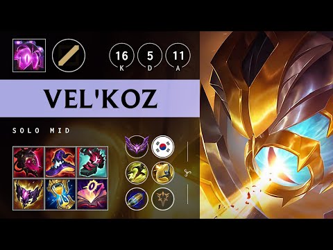 Vel'Koz Mid vs Akali - KR Master Patch 25.13