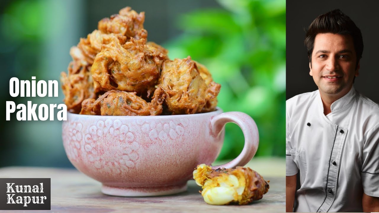Pyaz Ke Pakore, Cheese Stuffed Crispy Onion Pakora Recipe | Onion Bhajiya Kunal Kapur Monsoon Recipe