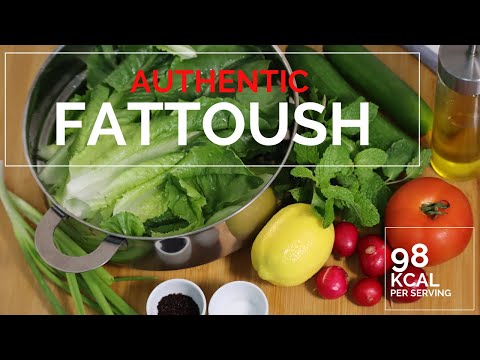 Fattoush salad - how to make arabic fatush salad - سلطة فتوش