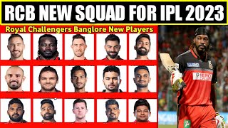 IPL 2023 - RCB New squad | Royal Challengers Bangalore New Team TATA IPL 2023 | RCB Squad 2023 | RCB