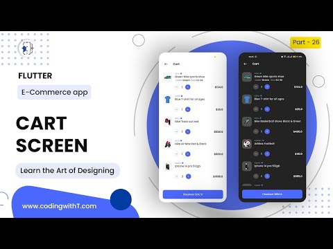 Flutter Shopping Cart Screen | Flutter eCommerce App UI