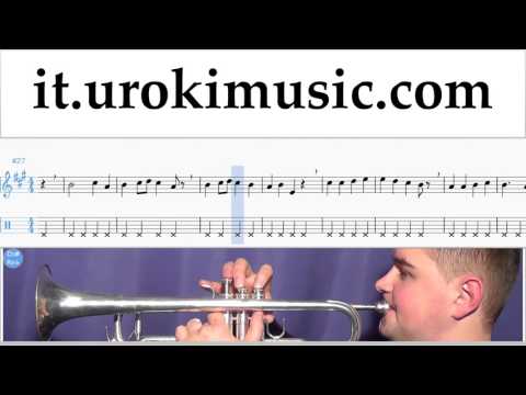 Lezioni di Tromba Beethoven - Ode to Joy Tutorial Spartito Parte#2 um-b276