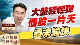 大盤輕輕彈個股一片天週末愉快｜大戶羅盤籌碼動能 ｜謝宗霖 (圖)