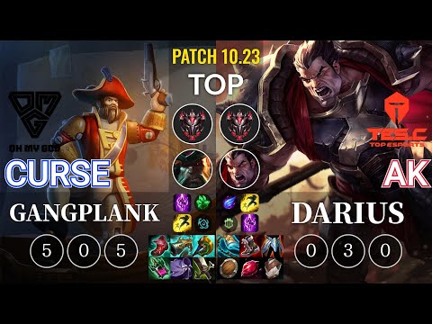OMG Curse Gangplank vs TES AK Darius Top - KR Patch 10.23