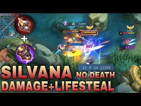 Silvana damage plus lifesteal hack build with no death | Game play