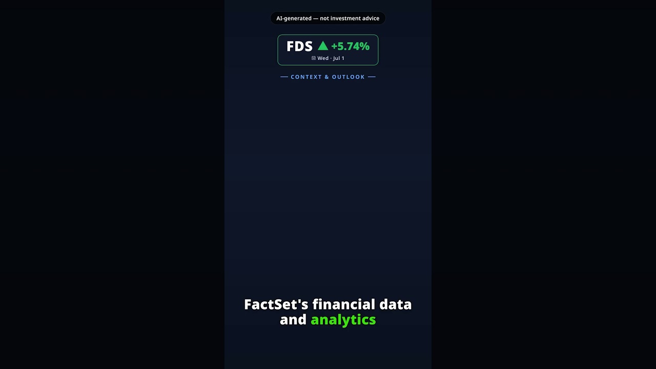 Why Is FactSet Stock Jumping Today? FDS +5.74% (Jul 1) — Q2 Revenue Beat