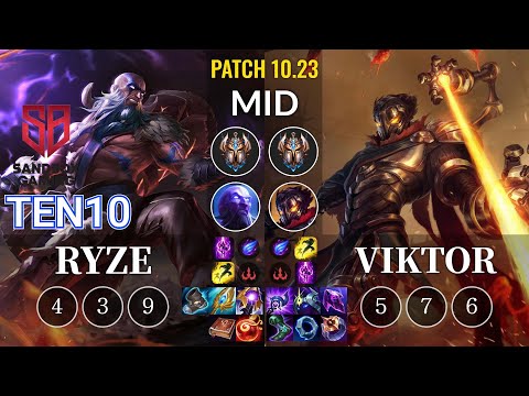 SB Ten10 Ryze vs Viktor Mid - KR Patch 10.23
