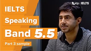 Band 5.5 – IELTS Speaking test sample – Part 3 (Ali)