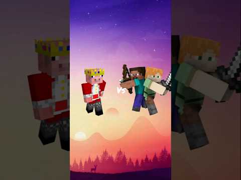 Minecraft Technoblade Vs Steve and Alex #shorts